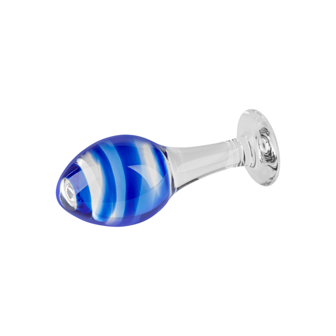 gode-anal-en-forme-de-goutte-10-5-cm-Bleu-Transparent-2