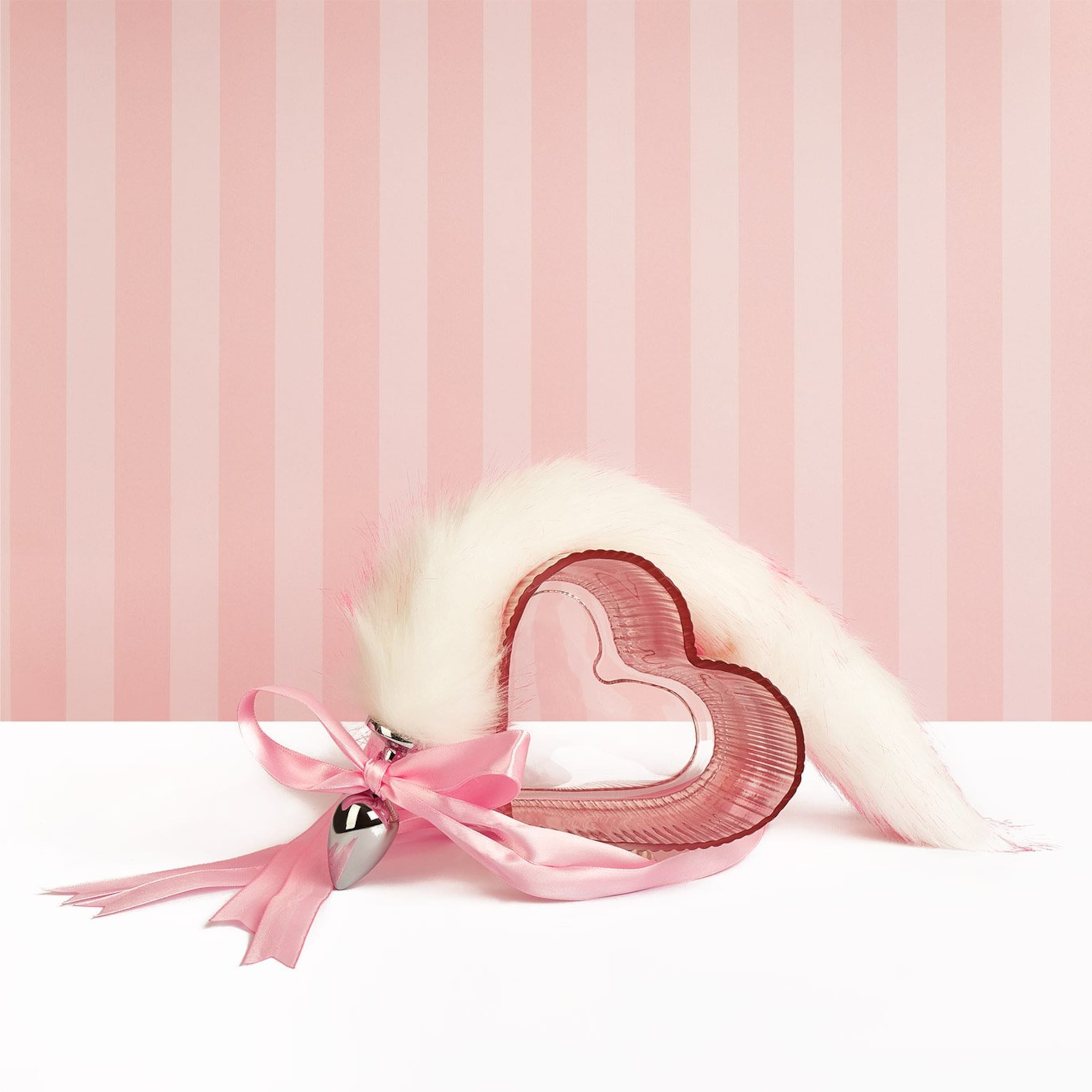 queue-en-fausse-fourrure-avec-nœud-45-cm-Argent-Blanc-Rose-2