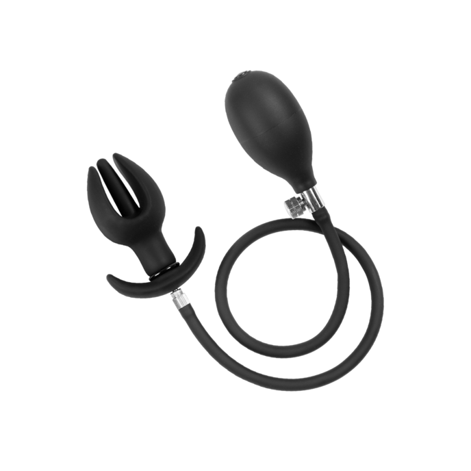 latex-play---inflatable-anal-tulip-shaped-plug-with-pump-11-cm-Noir-1