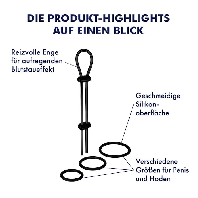 Penisring-Set aus Silikon, 4 Teile, 3 - 6 cm schwarz online kaufen Penisring-Set aus Silikon, 4 Teile, 3 - 6 cm schwarz online kaufen