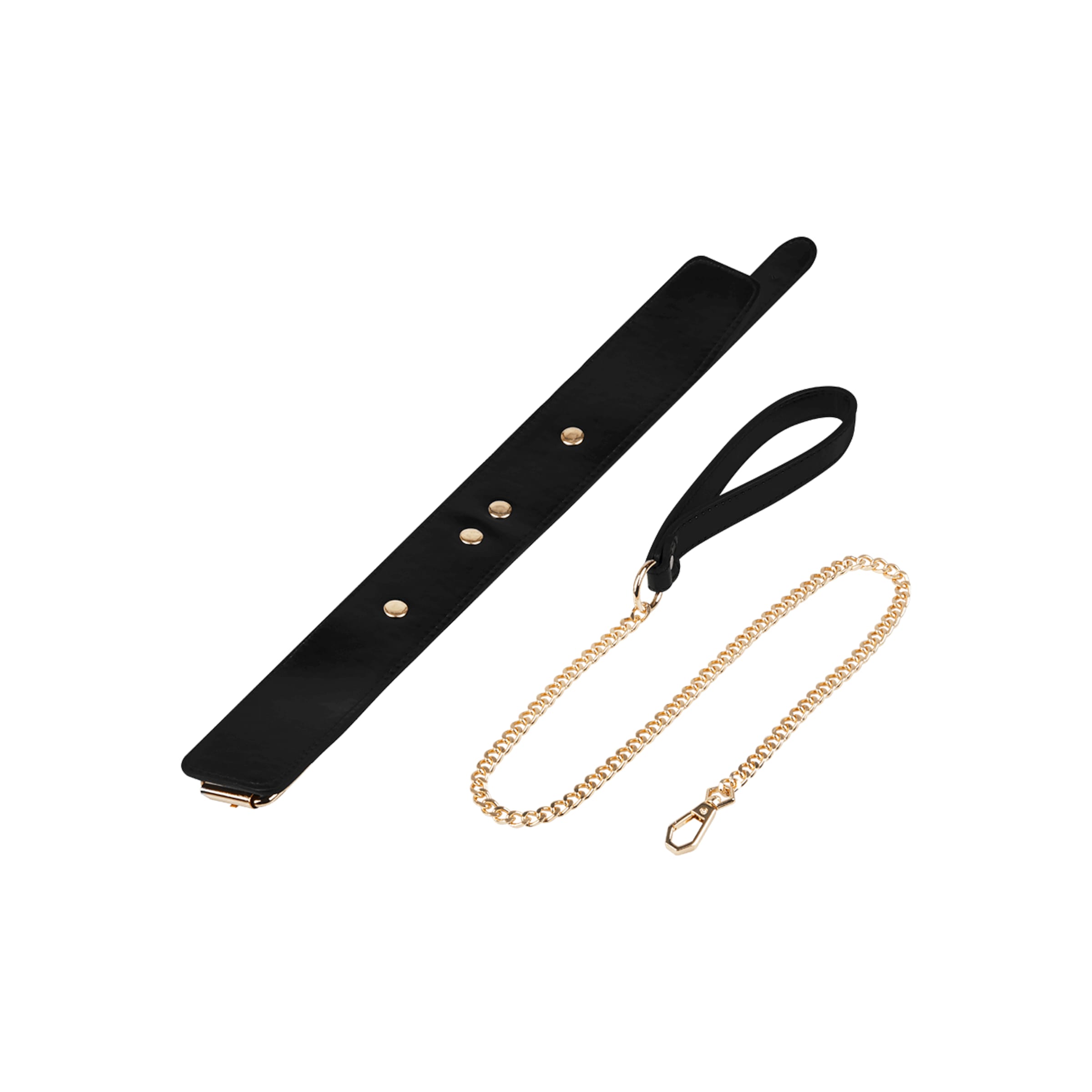 halsband-inclusief-riem-Goud-Zwart-3