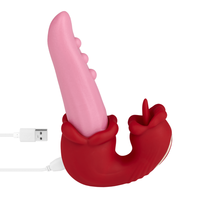 zungenförmiger-rabbitvibrator-mit-rotation-Rosa-Rot-6