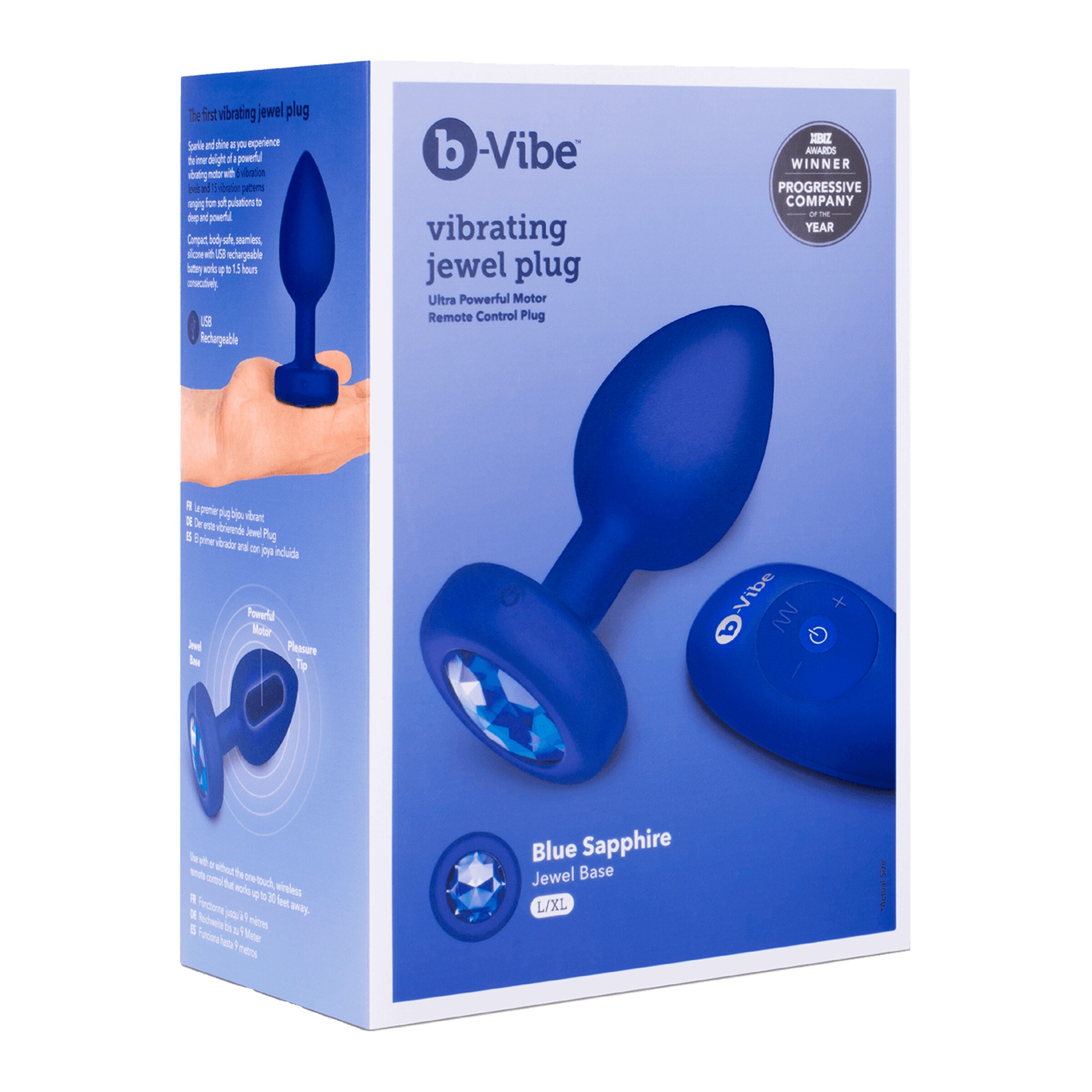 vibrating-jewel-plug---l/xl-11-5-cm-Bleu-5