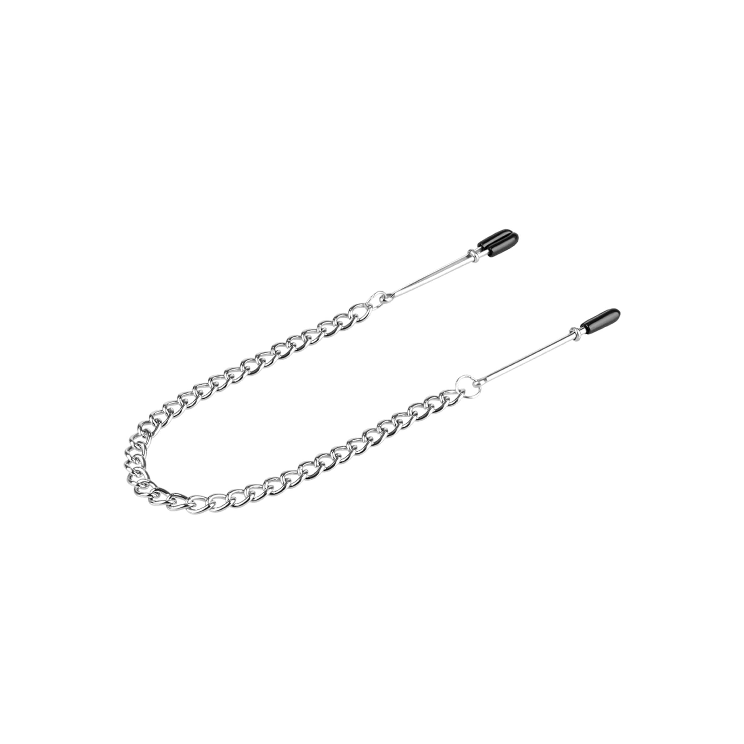 gummierte-nippelklemme-mit-kette-Schwarz-Silber-2