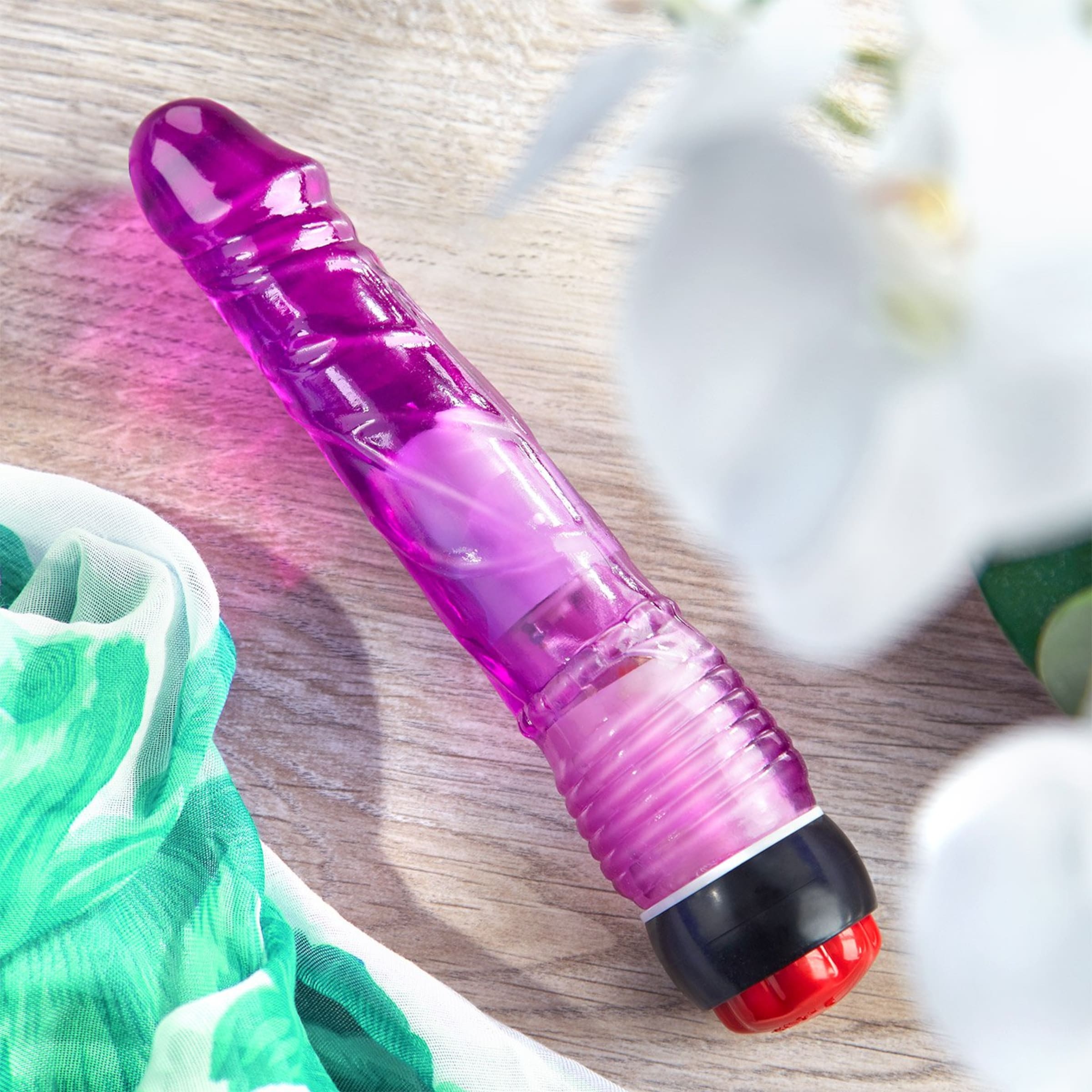 vibrator-met-traploze-regeling-en-aders-22-cm-Violet-2