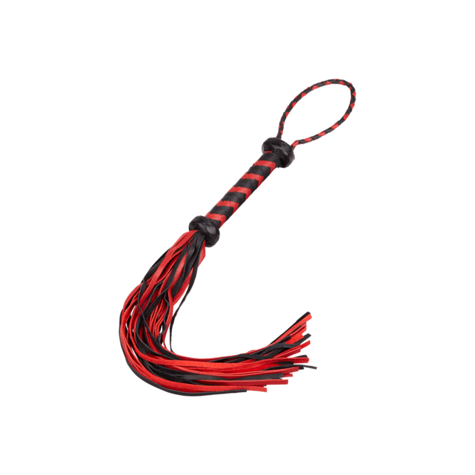 gevlochten-riemenzweep-Rot-Schwarz-1