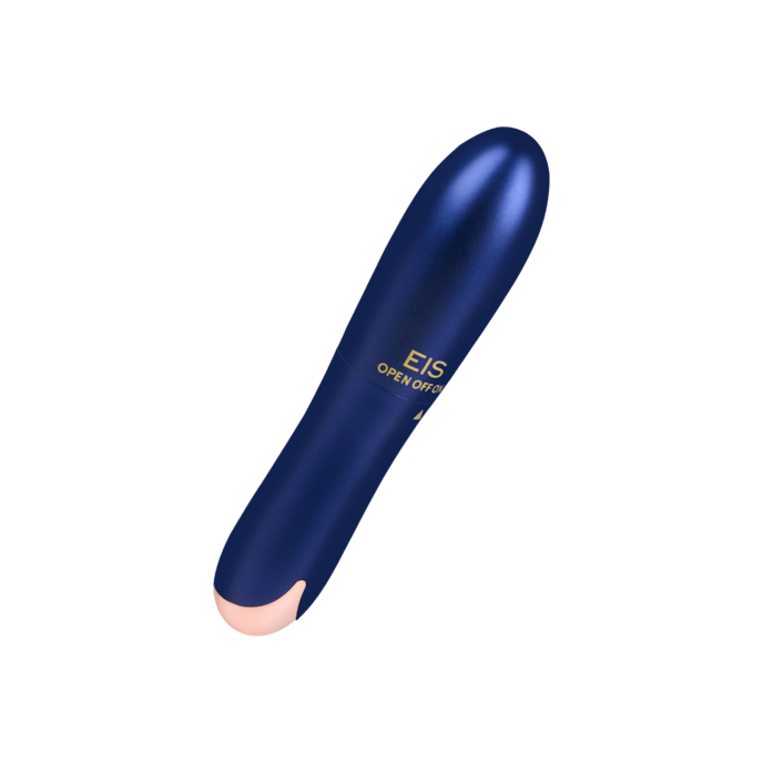 vibromasseur-aspect-métallique-15-cm-Bleu foncé-1