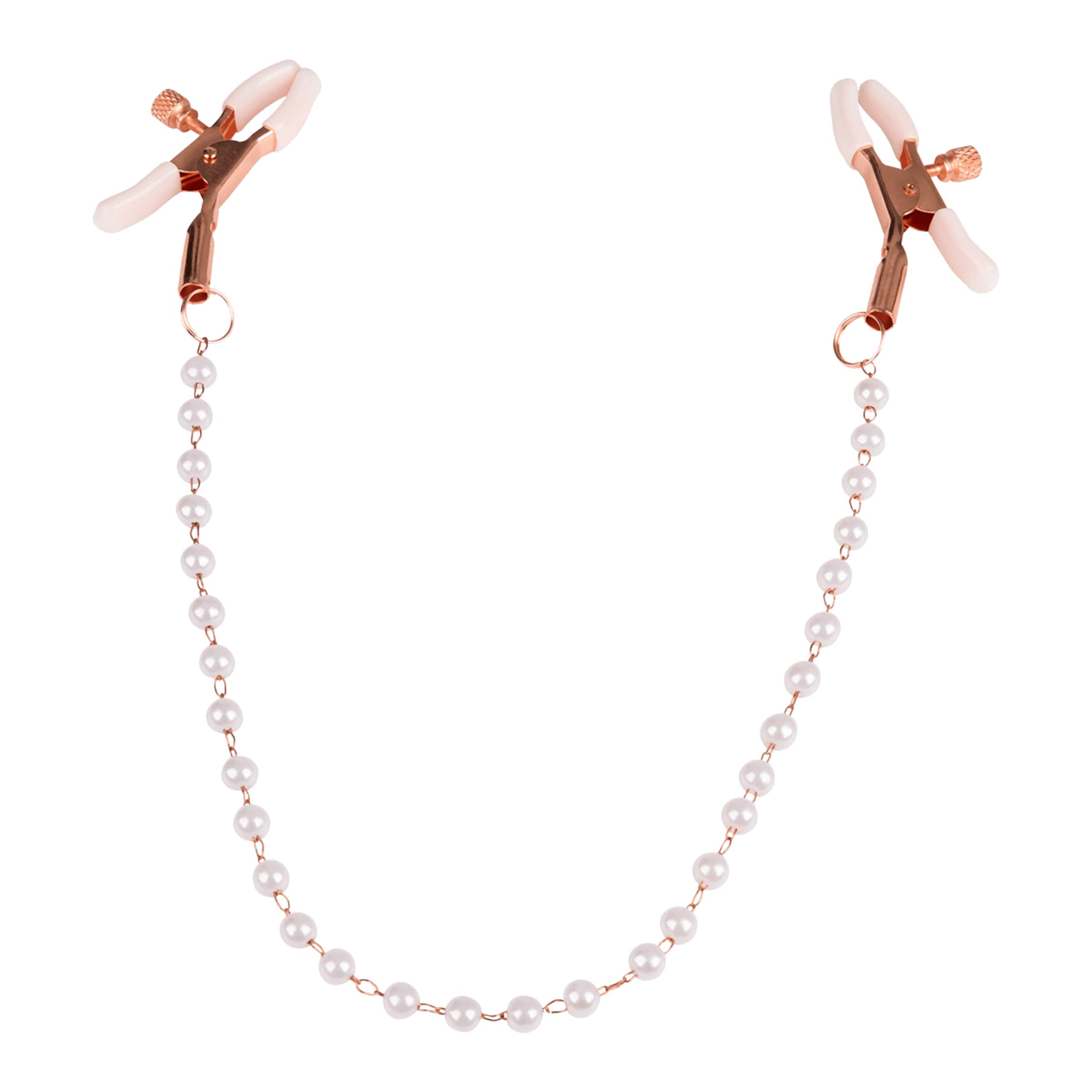 nippelklemmen-met-parelketting-Rosegoud-Wit-4