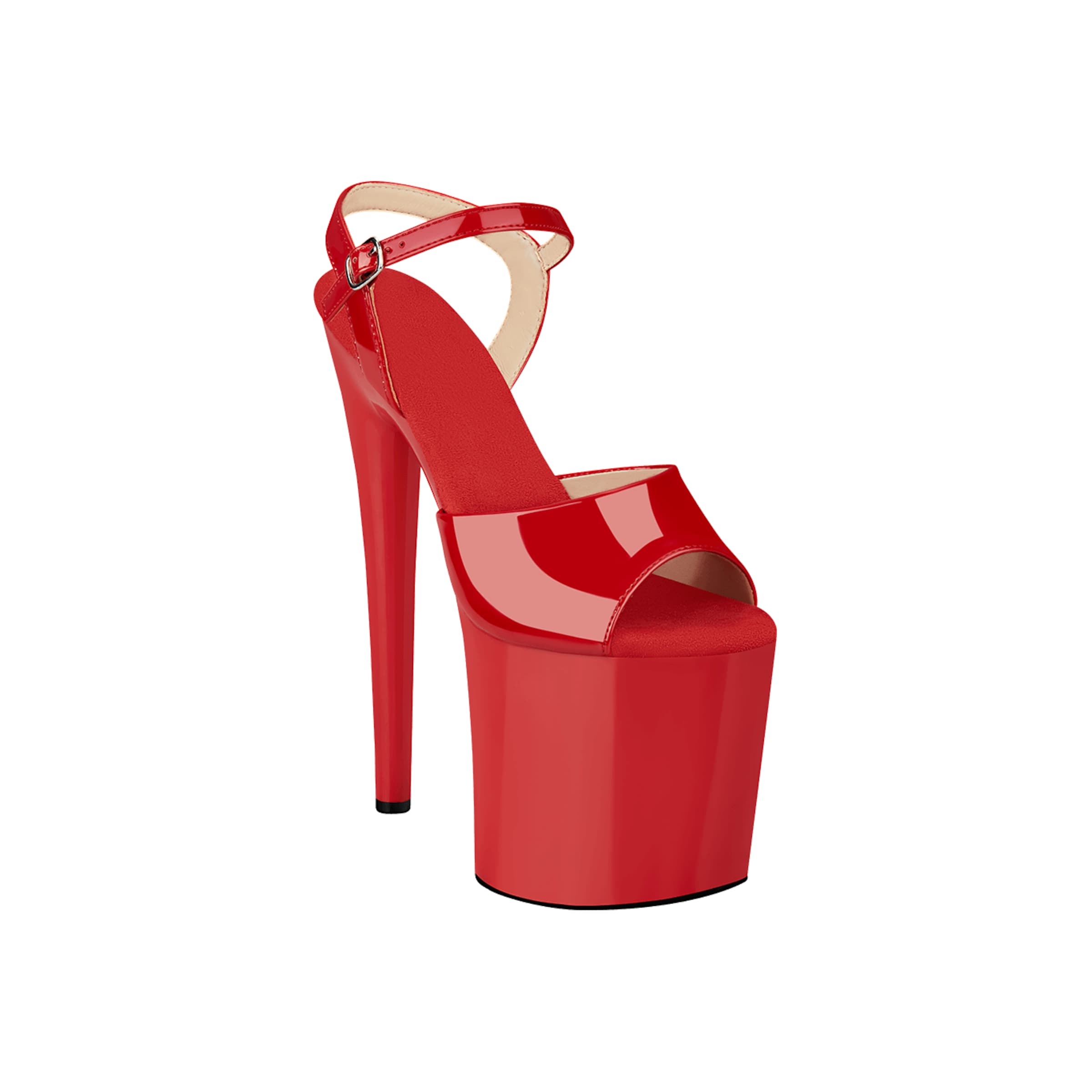 sandales-à-plateau-séduisantes-Rouge-4