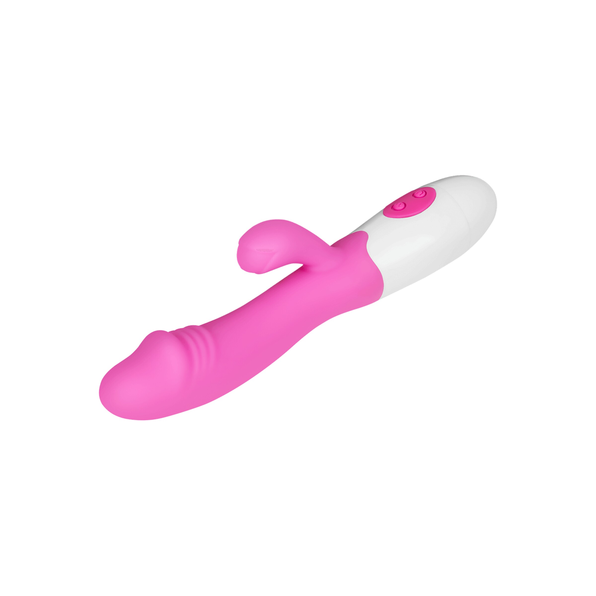 krachtige-siliconen-rabbit-met-gestileerd-eikel-19-cm-Lila-Wit-5