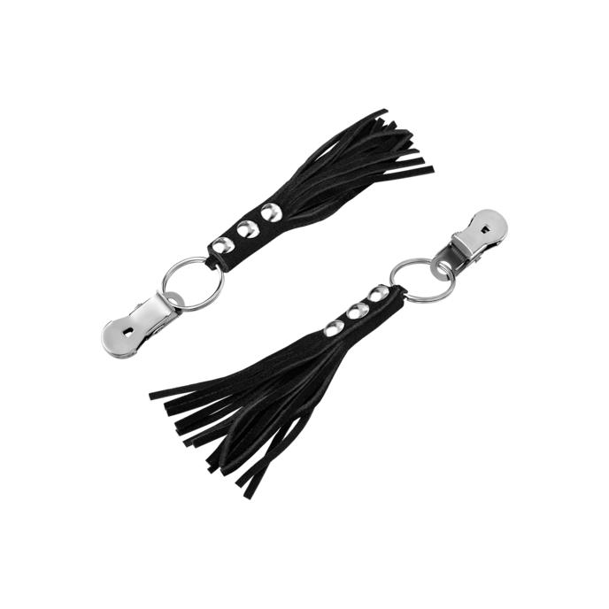 tepelklemmen-met-leren-kwastjes-Schwarz-Silber-1
