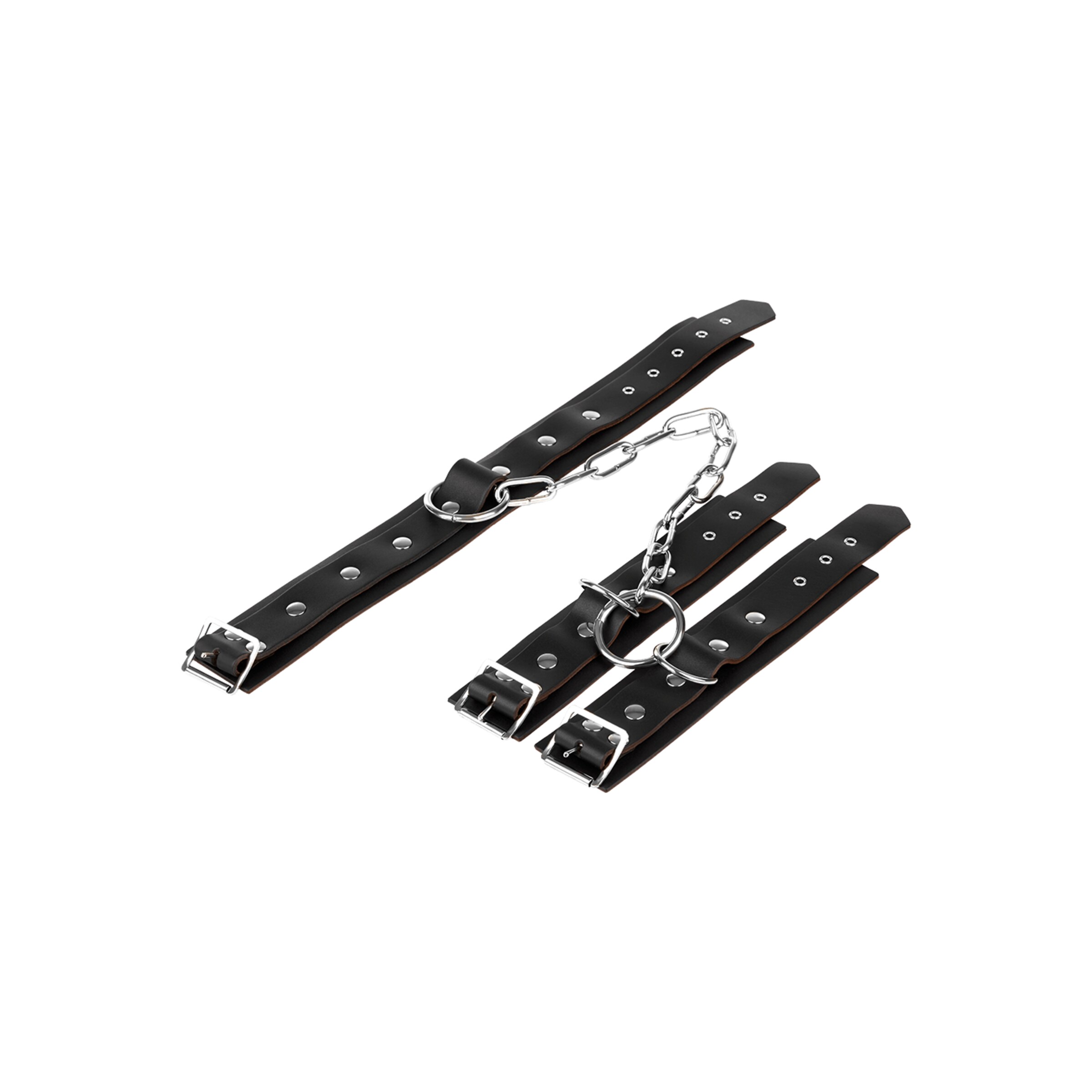 fesseln-mit-verbindungskette-Schwarz-Silber-6