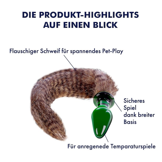 analdildo-mit-plüsch-schweif-Braun-Dunkelgrün-2