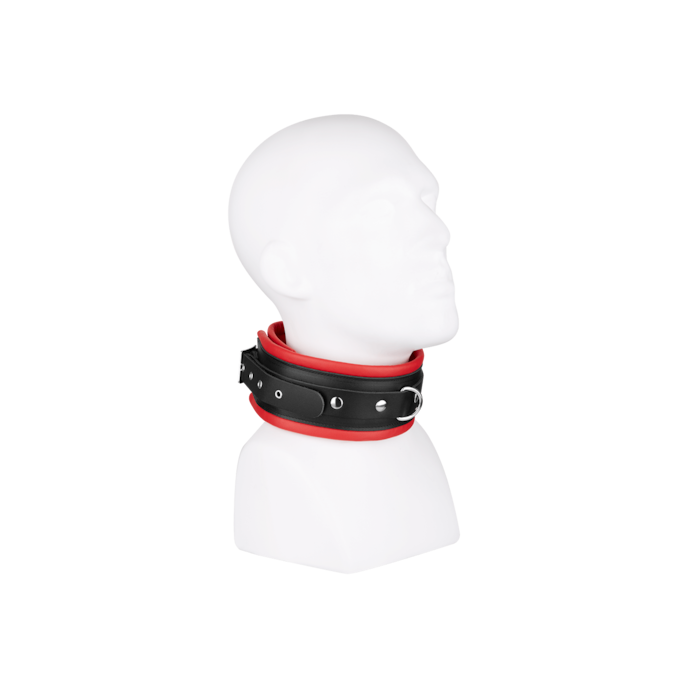 gewatteerde-halsband-m/l-Rood-Zwart-1