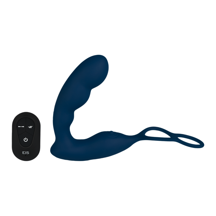 Analvibrator Prostata-Vibrator mit integriertem Penis- und Hodenring, 18 cm dunkelblau online kaufen Analvibrator Prostata-Vibrator mit integriertem Penis- und Hodenring, 18 cm dunkelblau online kaufen