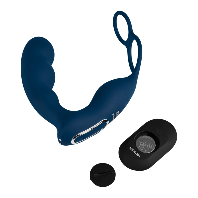 Analvibrator Prostata-Vibrator mit integriertem Penis- und Hodenring, 18 cm dunkelblau online kaufen Analvibrator Prostata-Vibrator mit integriertem Penis- und Hodenring, 18 cm dunkelblau online kaufen