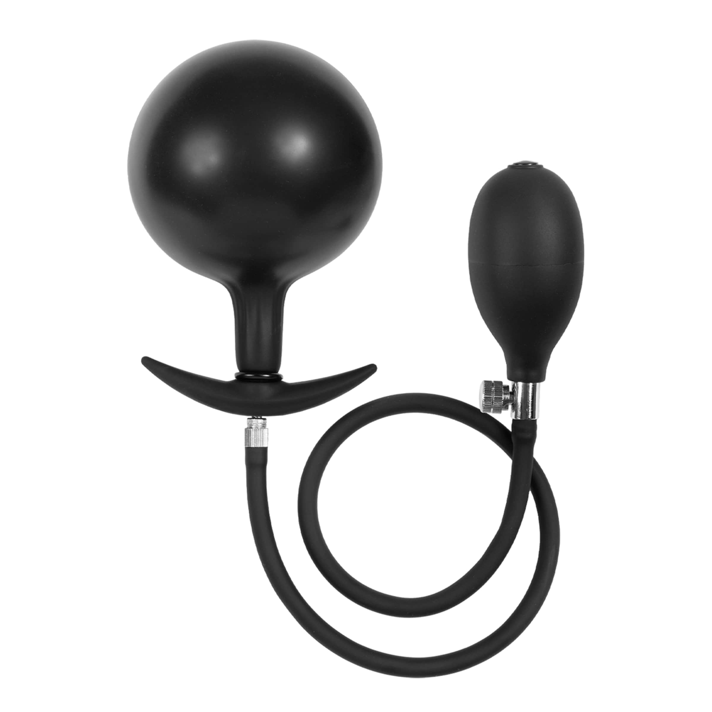 latex-play---inflatable-anal-plug-with-pump-8-cm-Noir-2