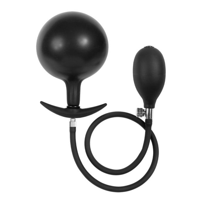 latex-play---inflatable-anal-plug-with-pump-8-cm-Noir-2