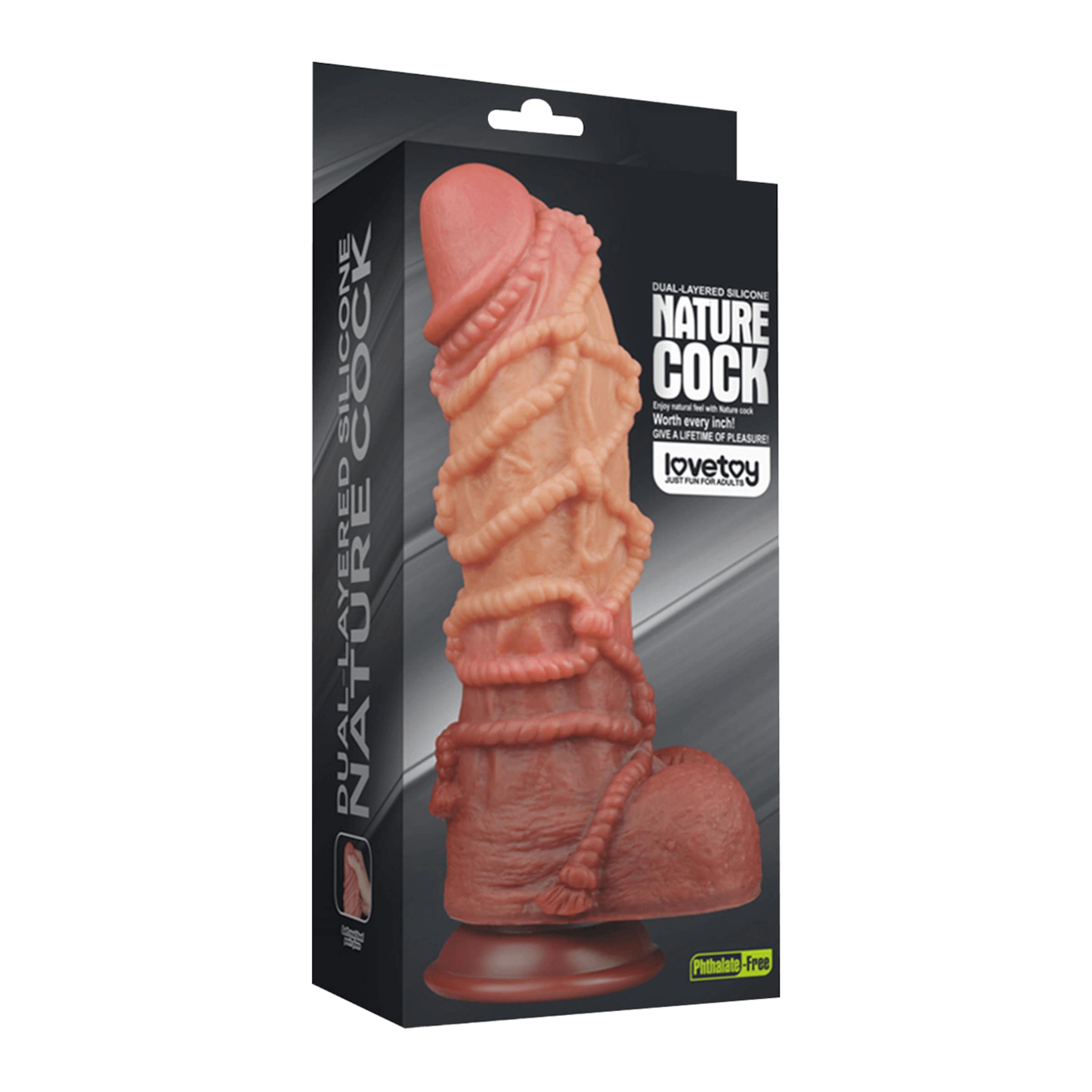 double-layered-nature-cock-27-cm-Natuurlijk donker-Natuurlijk licht-6