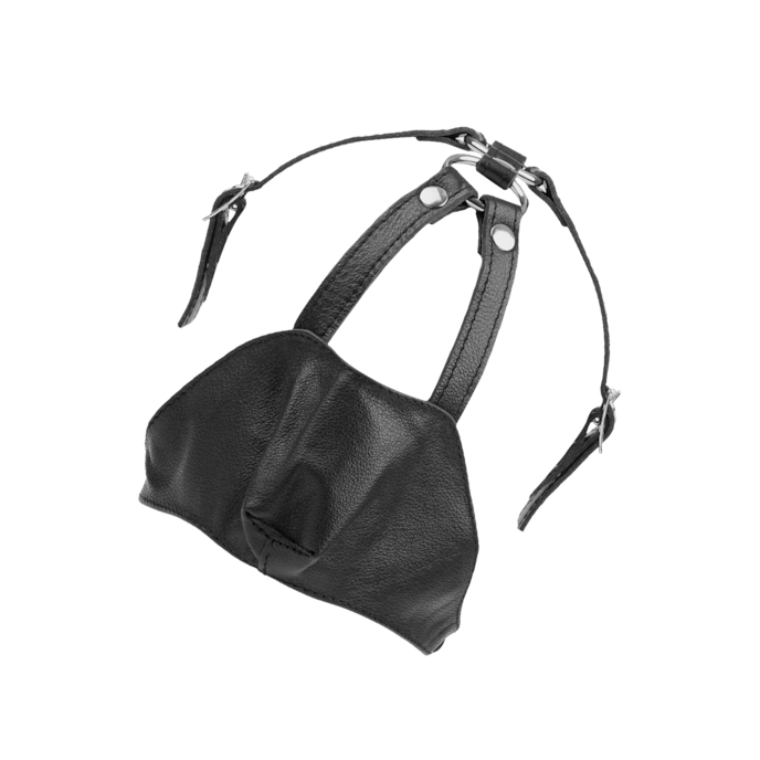 leren-muilkorf-met-riemen-Schwarz-1