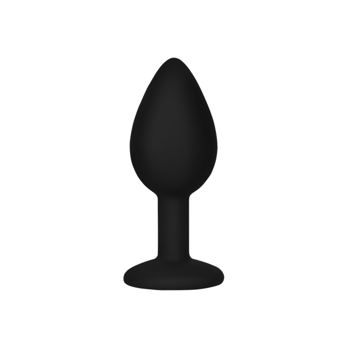 plug-anal-en-silicone-avec-cristal-s-7-cm-Noir-Transparent-5