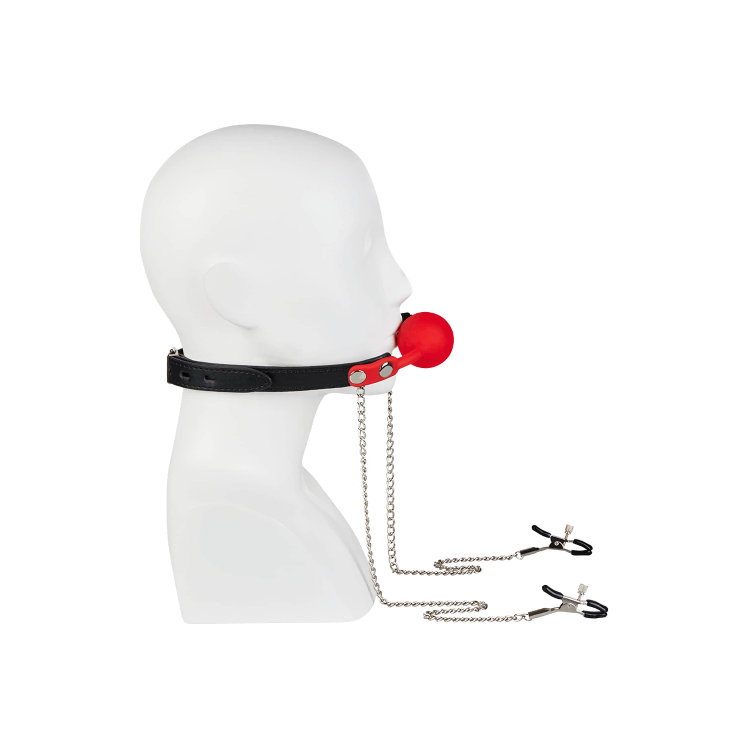 ballknebel-mit-nippelklemmen-Rot-Schwarz-Silber-3