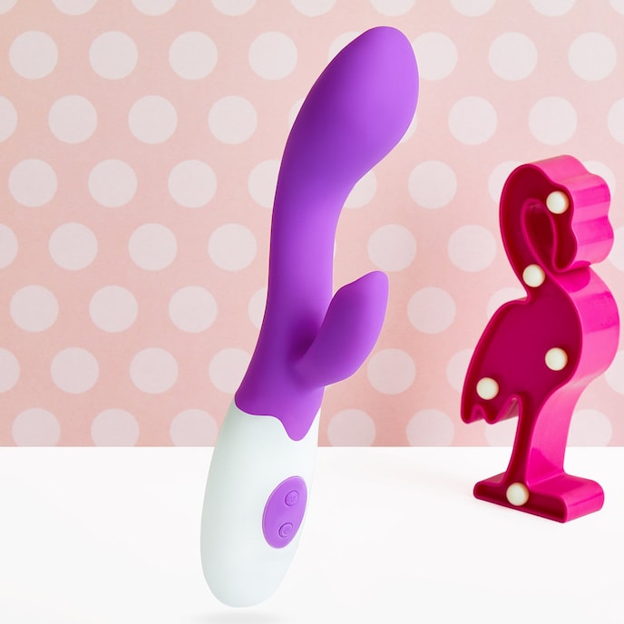 rabbit-ergonomique-en-silicone-20-cm-Blanc-Violet-2