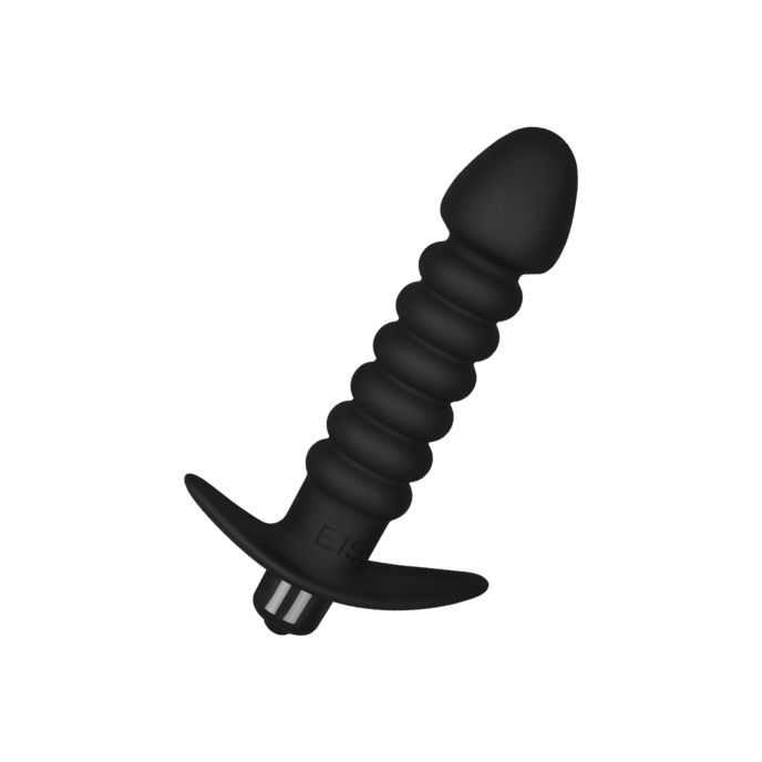 vibromasseur-anal-avec-structure-rainurée-13-5-cm-Noir-1