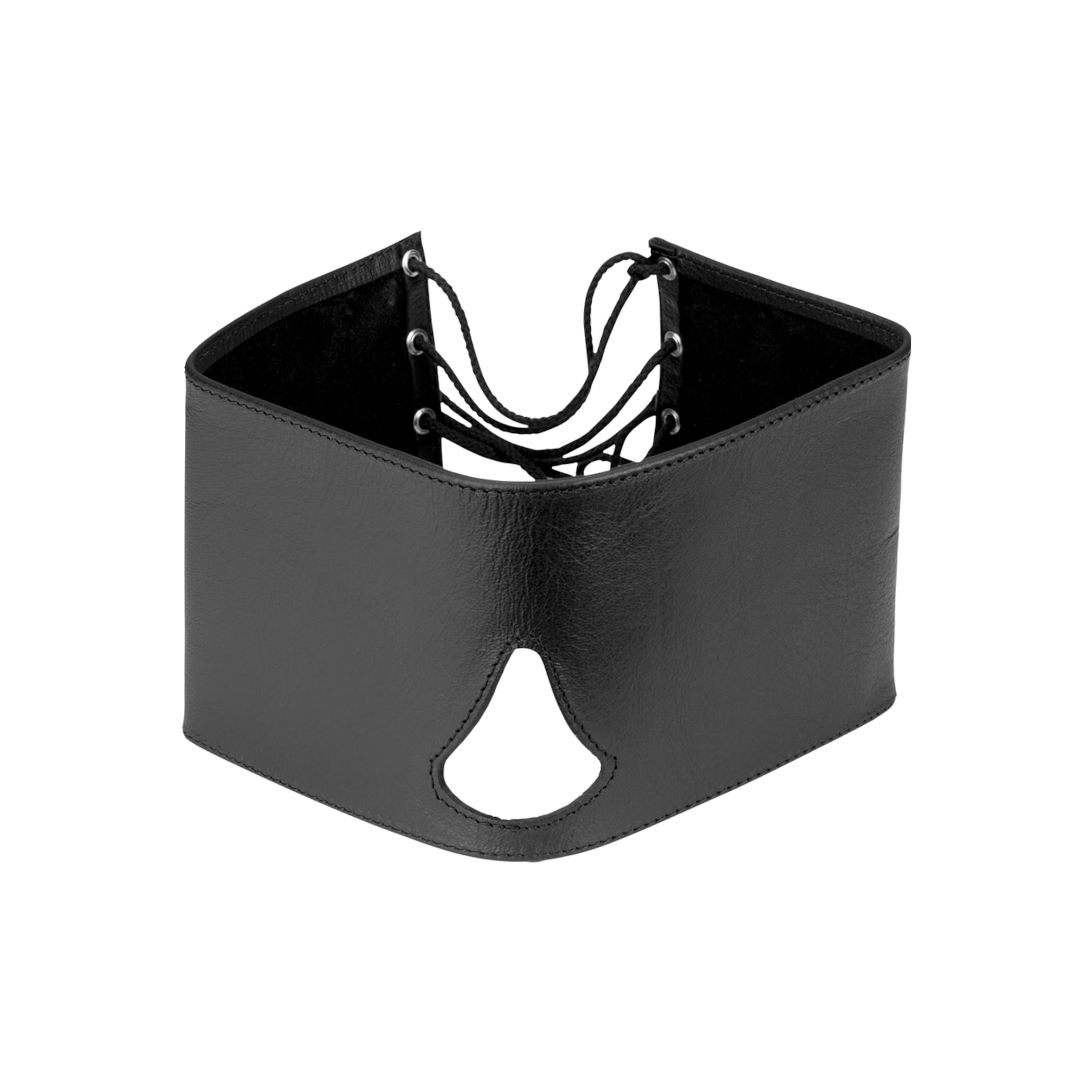 ondoorzichtig-leren-masker-met-veters-Zwart-4