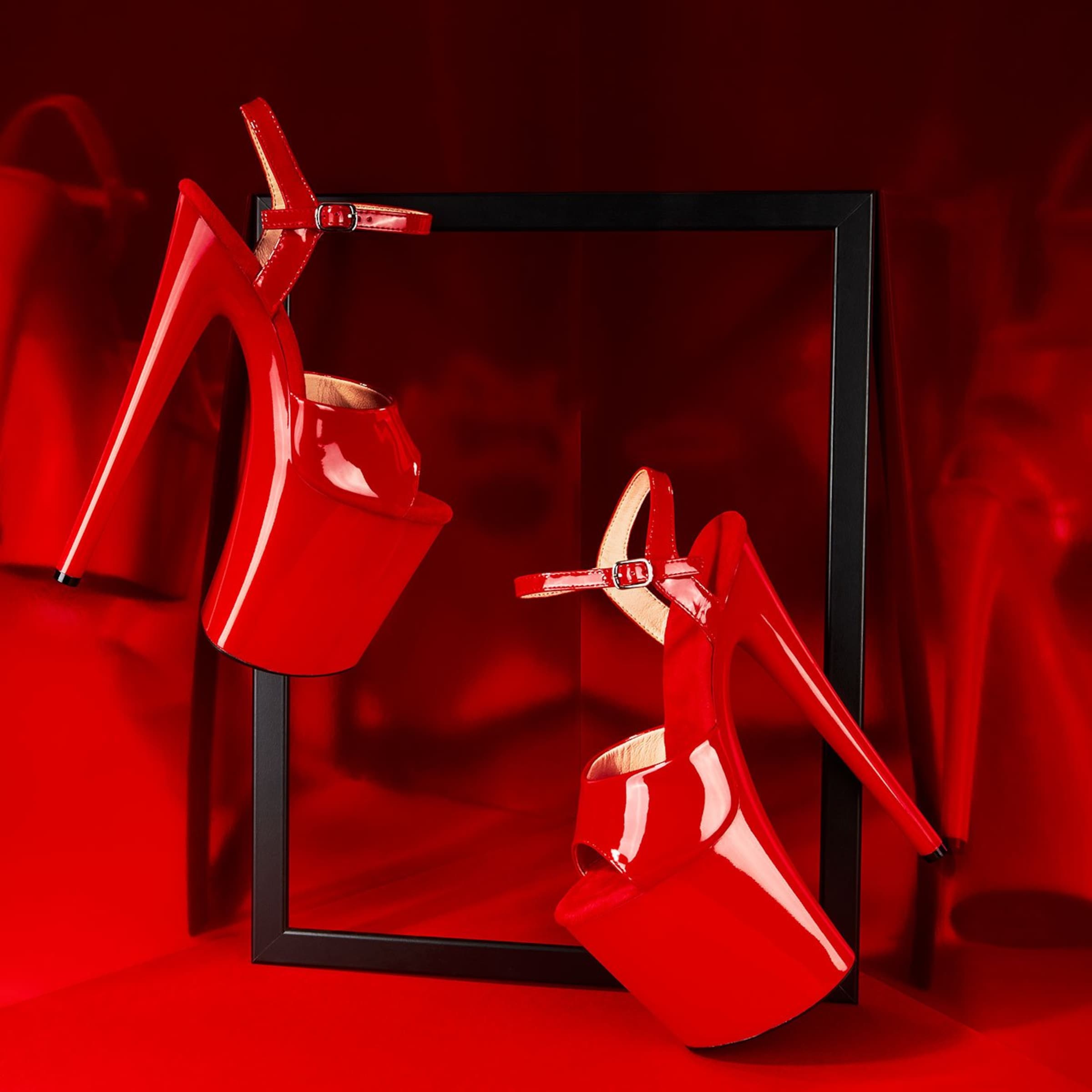 sandales-à-plateau-séduisantes-Rouge-3