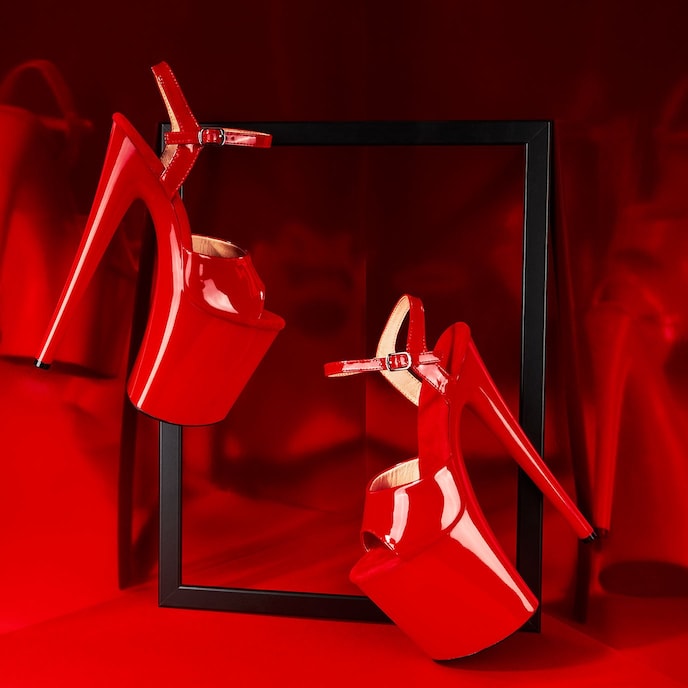 sandales-à-plateau-séduisantes-Rouge-3