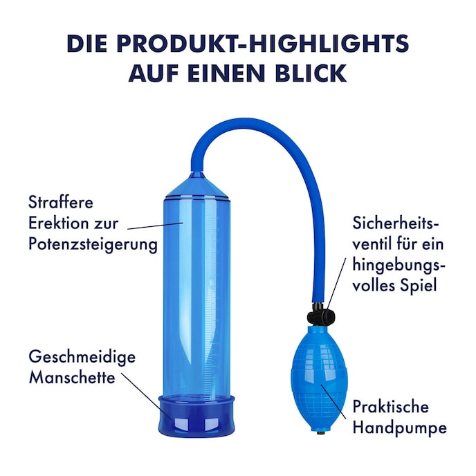 Penispumpe mit Messskala, 24 cm blau online kaufen Penispumpe mit Messskala, 24 cm blau online kaufen