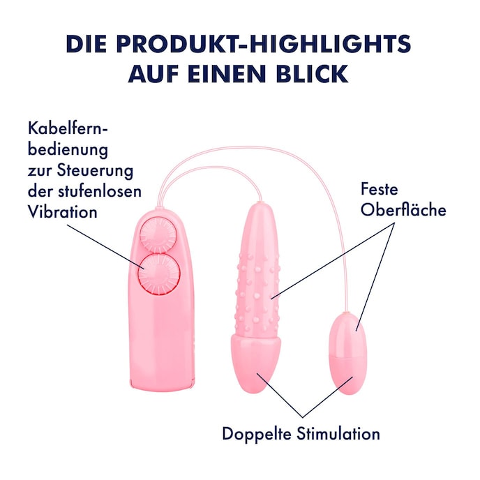 Vibro-Ei Doppelvibrator mit Fernbedienung, 14 cm rosa online kaufen Vibro-Ei Doppelvibrator mit Fernbedienung, 14 cm rosa online kaufen