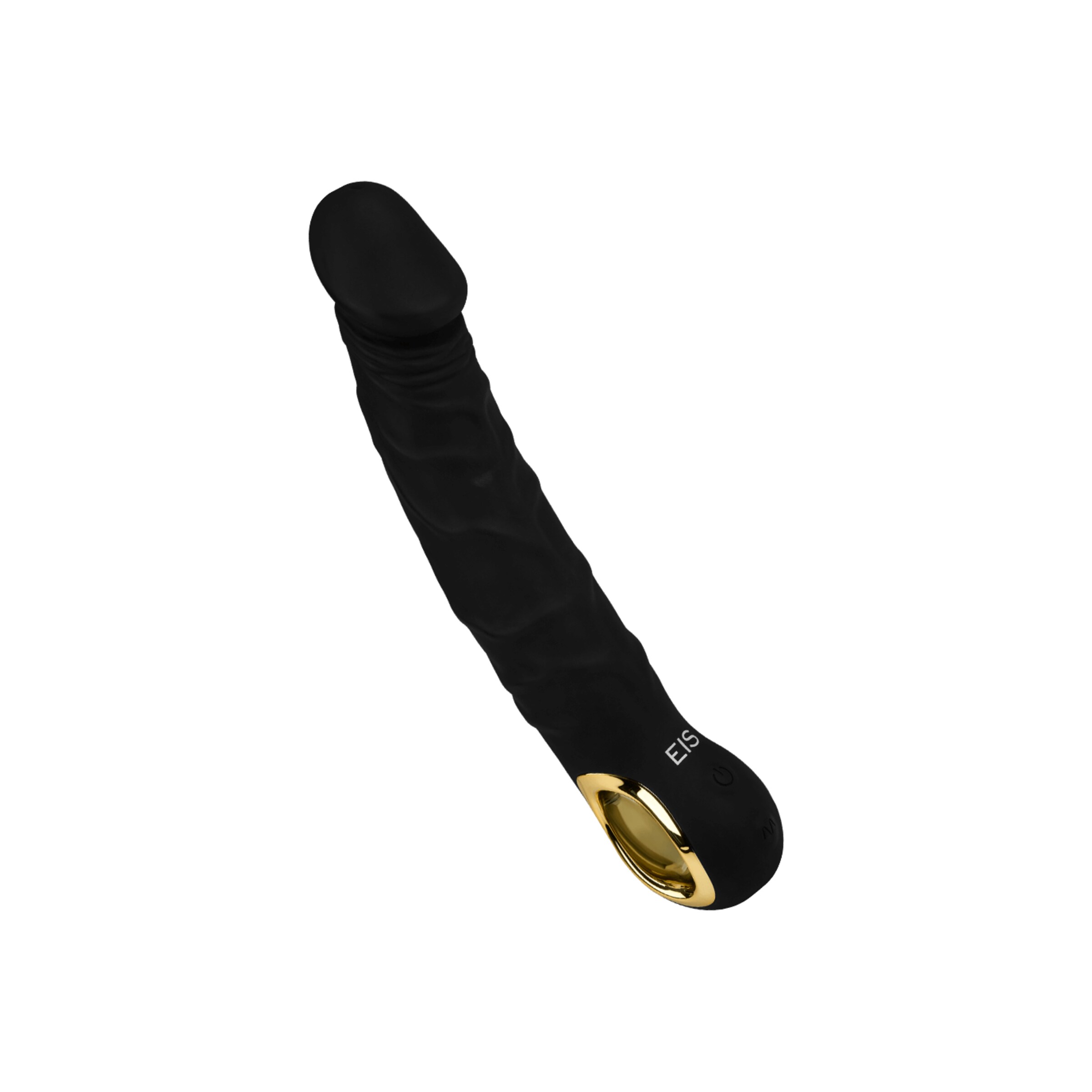 elegante-natuurlijke-vibrator-van-siliconen-22-cm-Goud-Zwart-1