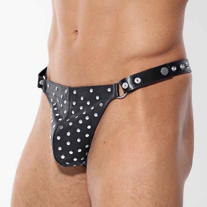 leder-string-met-klinknagels-Schwarz-4