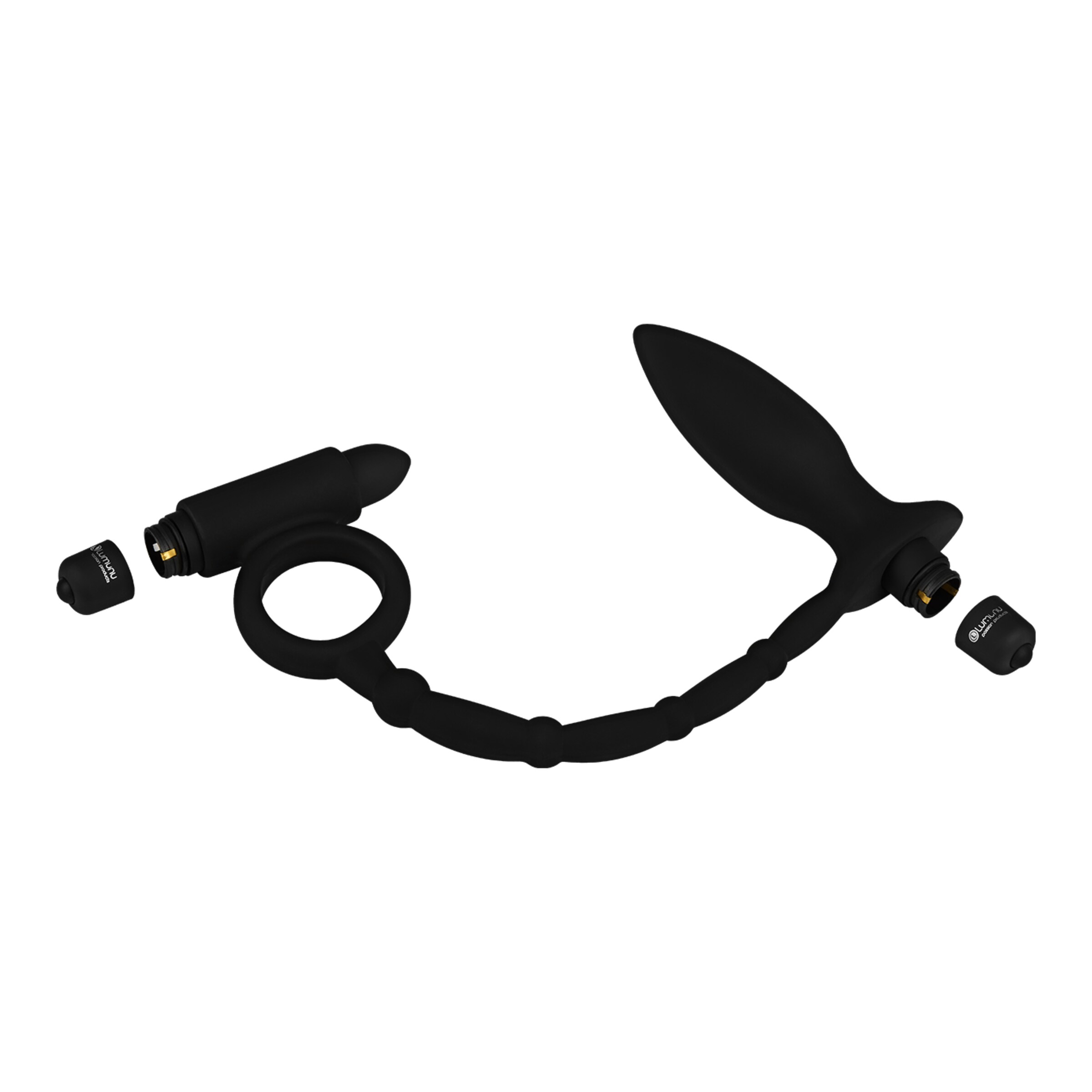 deluxe-lumunu-anaalplug-&-penisring---anaalgel-25-cm-Zwart-7