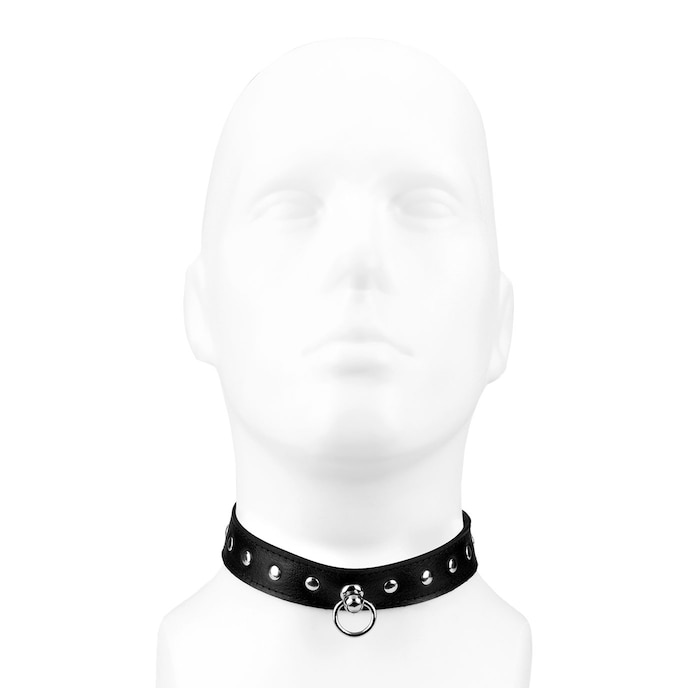 leren-halsband-met-platte-studs-Schwarz-Silber-3