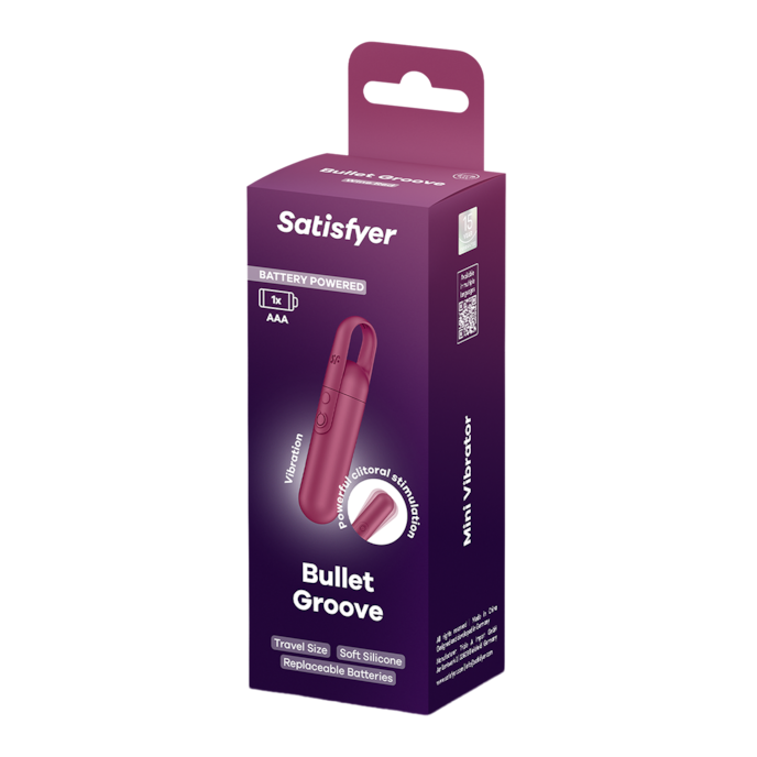 Minivibrator Satisfyer 'Bullet Groove' - Batteriebetrieben, 10 cm rot Minivibrator Satisfyer 'Bullet Groove' - Batteriebetrieben, 10 cm rot