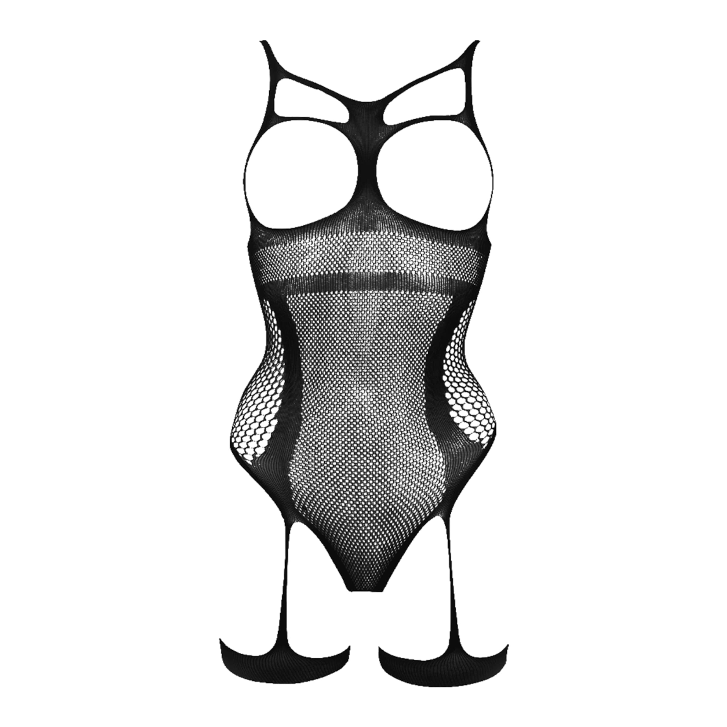 bliss---open-cup-strappy-teddy-Zwart-3