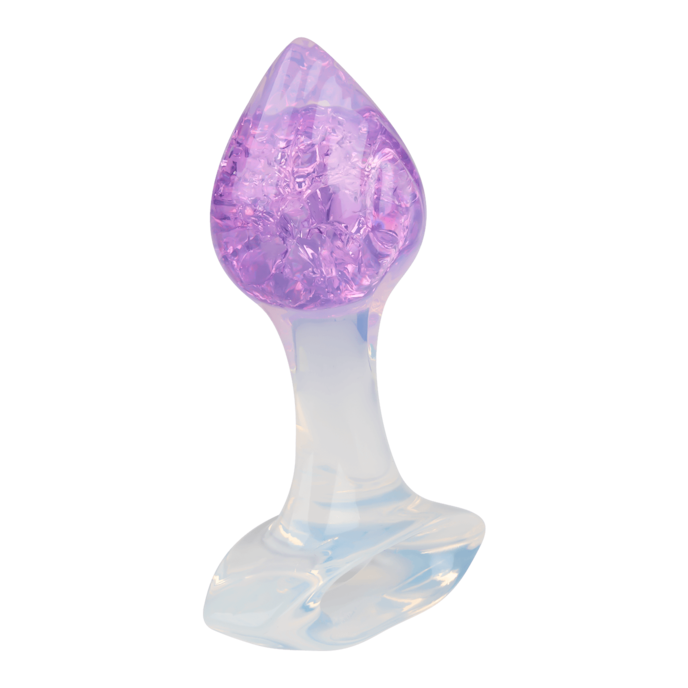 schimmernder-analplug-aus-silikon;-8-5-cm-Lila-Transparent-4
