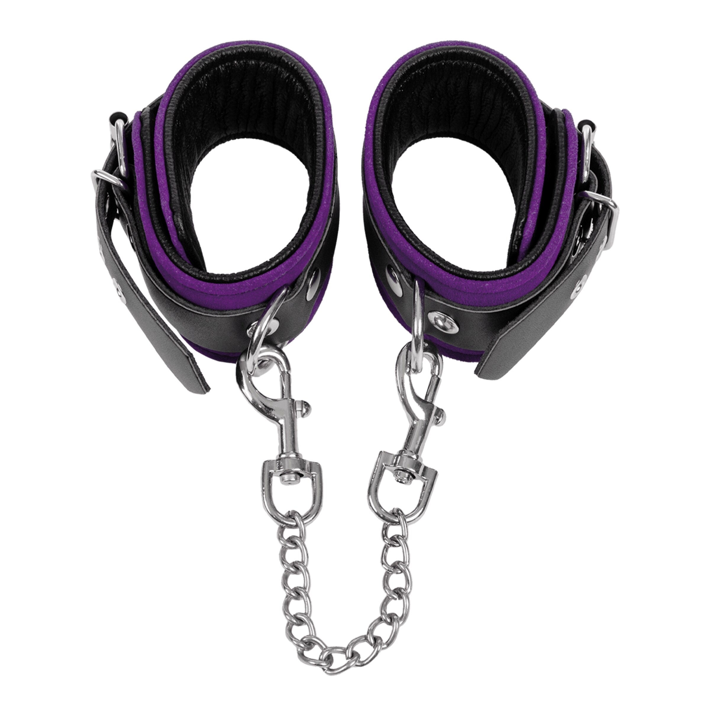 fußfesseln-mit-verbindungskette-Lila-Schwarz-Silber-2