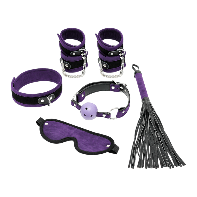 soft-bondage-set-6-delen-Lila-Zwart-1