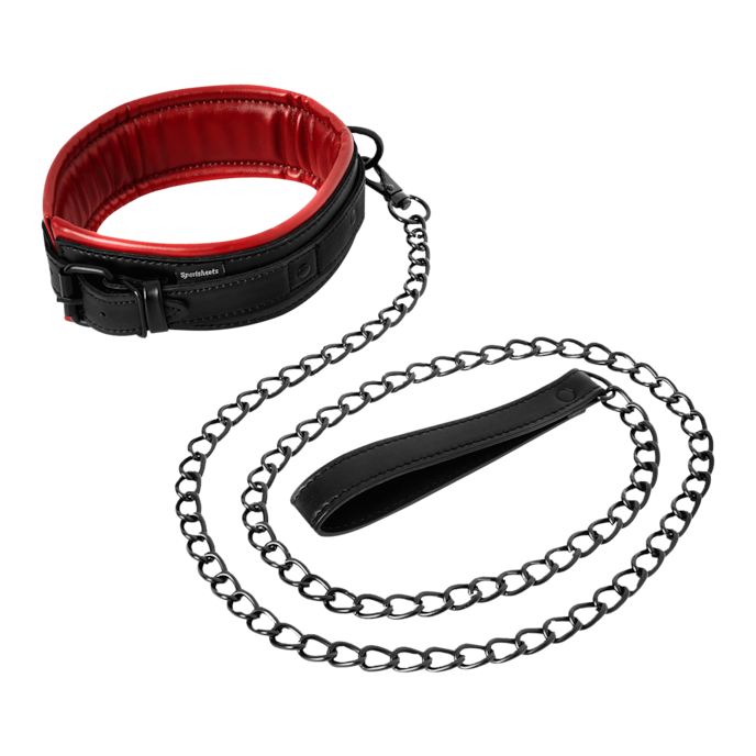 saffron---leash-&-collar-Rood-Zwart-1