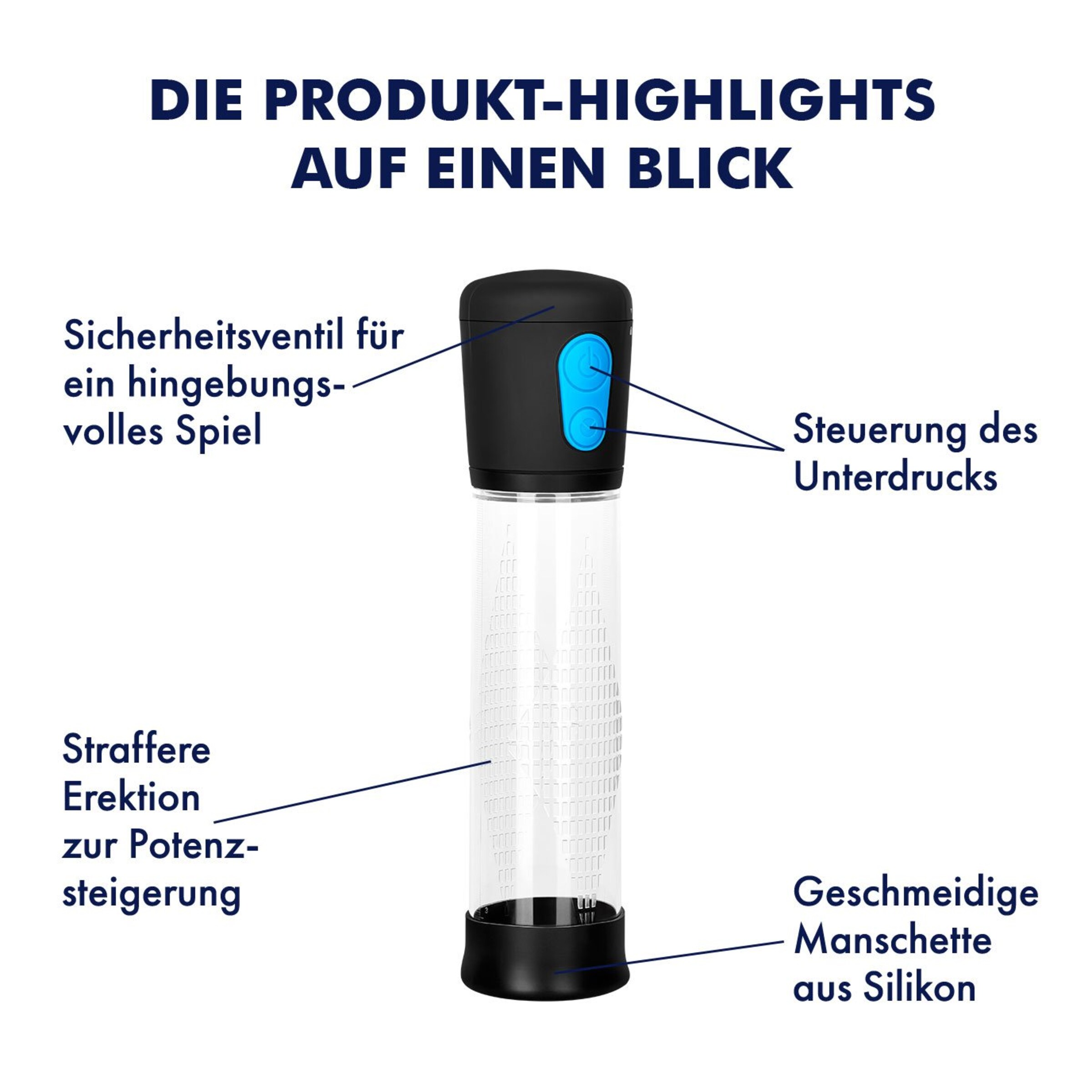 penispumpe eis Elektrische Penispumpe, 29 cm transparent ❤️ online kaufen