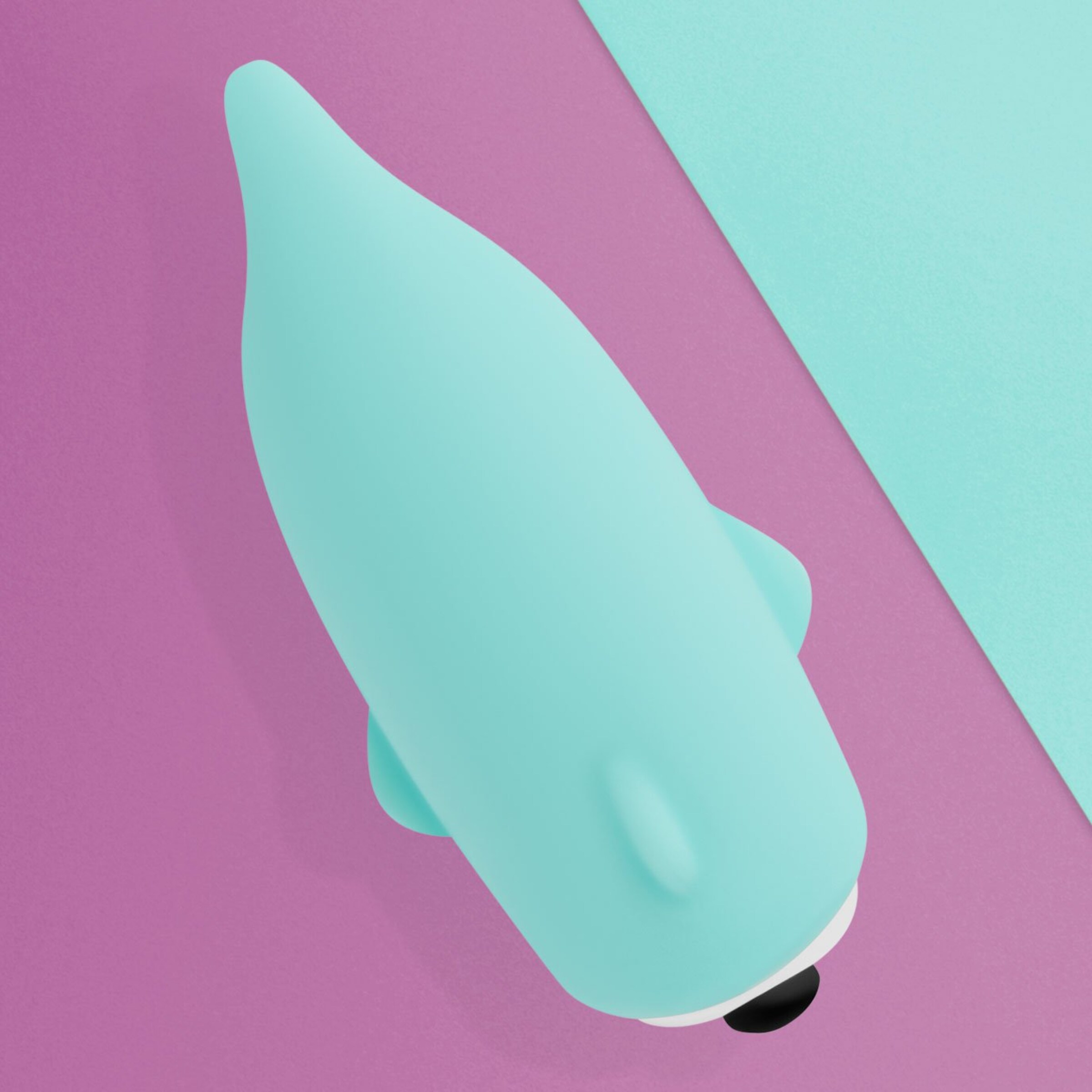 delfin-bullet-aus-silikon-7-5-cm-Silber-Türkis-2