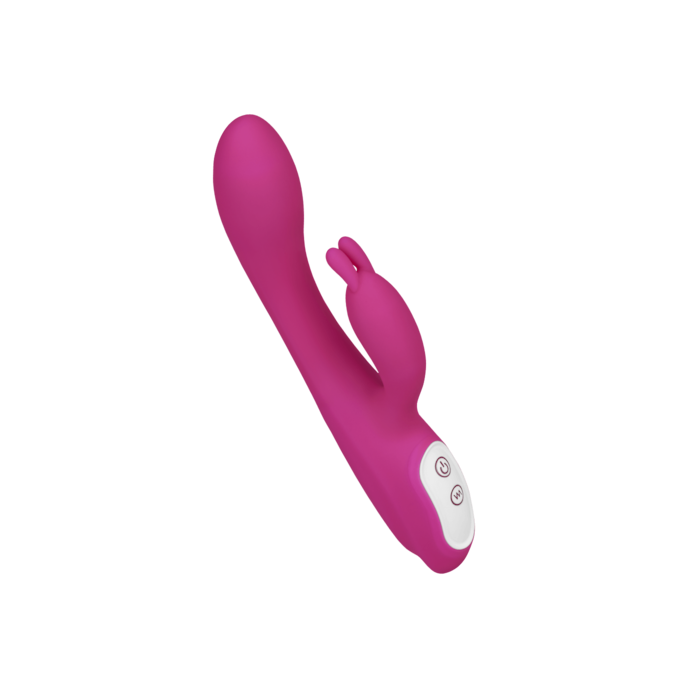 rabbit-avec-fonction-chauffante-22-cm-Blanc-Rose néon-1