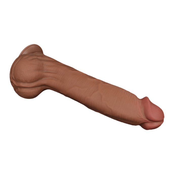 sliding-skin-dildo-36-cm-Brun naturel moyen-2