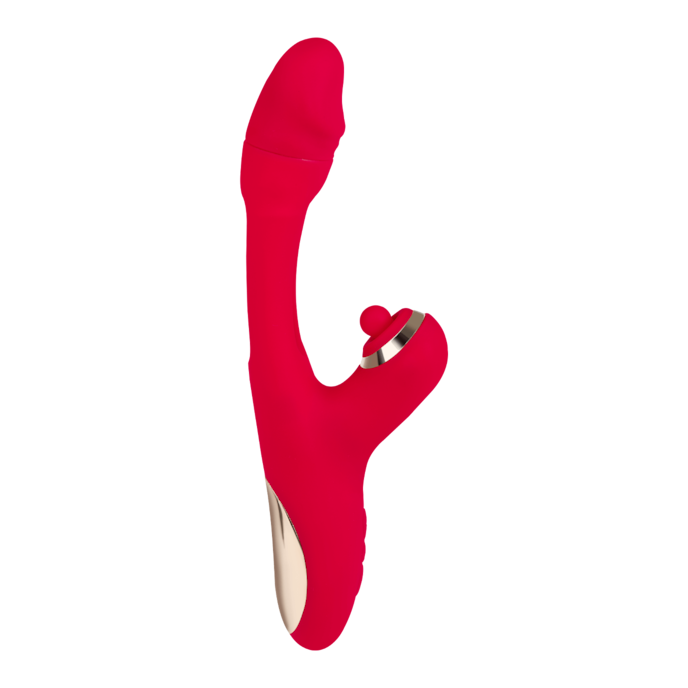 exceptionnel-rabbit-en-silicone-24-5-cm-Rouge-2
