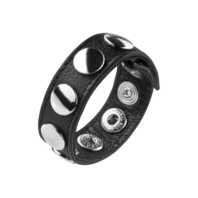 penisriem-met-knopen-Zilver-Zwart-1