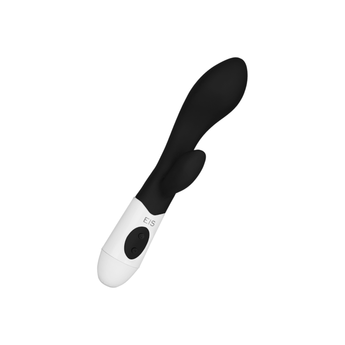 ergonomische-siliconen-rabbit-20-cm-Schwarz-Weiß-1